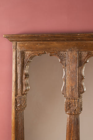 Wooden Vintage Carved Double Mirror