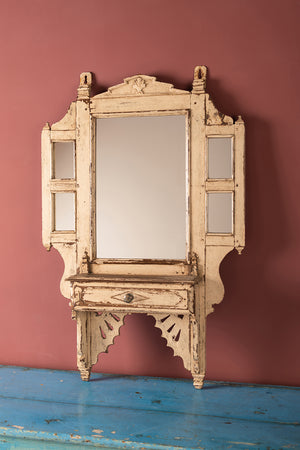 Vintage Cream Temple Wall Mirror