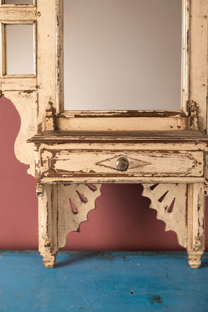 Vintage Cream Temple Wall Mirror