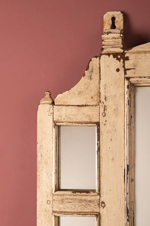 Vintage Cream Temple Wall Mirror