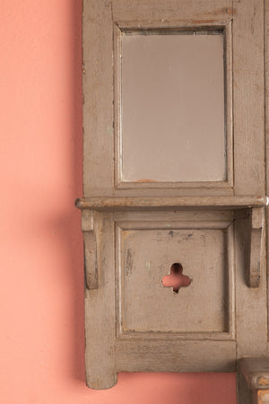 Vintage Grey Temple Wall Mirror
