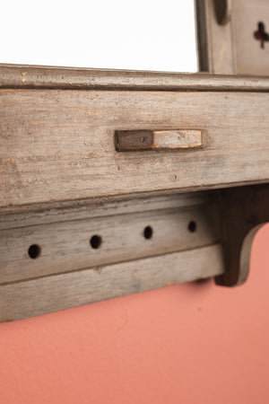Vintage Grey Temple Wall Mirror
