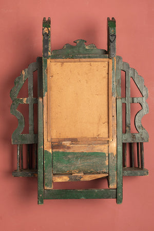 Dark Green Vintage Temple Wall Mirror