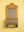 Vintage Yellow Barber Wall Mirror