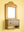 Vintage Yellow Barber Wall Mirror