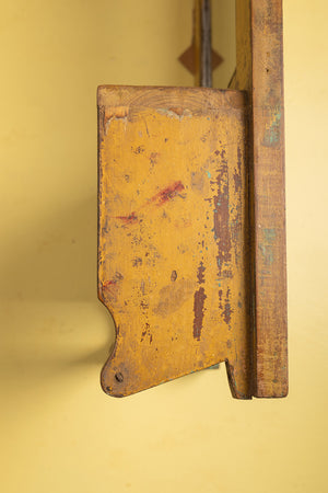 Vintage Yellow Barber Wall Mirror