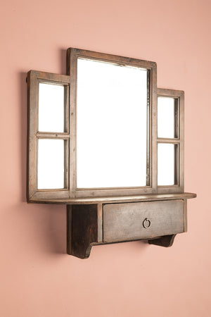 Wooden Vintage Wall Mirror