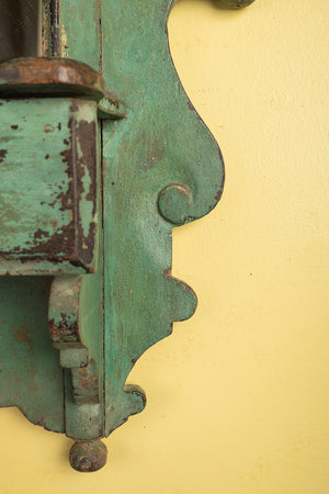 Pale Blue Vintage Temple Wall Mirror
