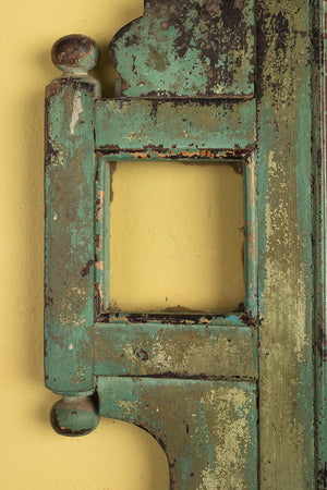 Pale Blue Vintage Temple Wall Mirror