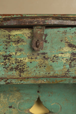 Pale Blue Vintage Temple Wall Mirror
