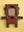Small Red Vintage Temple Wall Mirror