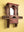 Small Red Vintage Temple Wall Mirror
