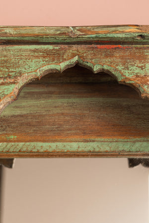 Small Pale Green Vintage Temple Wall Mirror