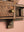 Small Vintage Wooden Temple Wall Mirror