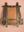 Small Vintage Wooden Temple Wall Mirror
