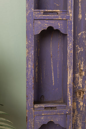 Vintage Purple & White Wall Mirror
