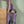 Vintage Purple & White Wall Mirror