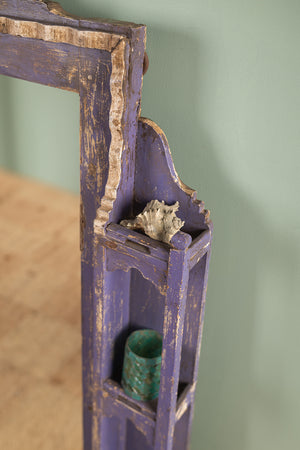 Vintage Purple & White Wall Mirror
