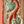 Vintage Turquoise & Red Carved Wall Mirror