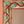 Vintage Turquoise & Red Carved Wall Mirror
