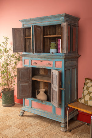 Blue & Pink Vintage Almirah