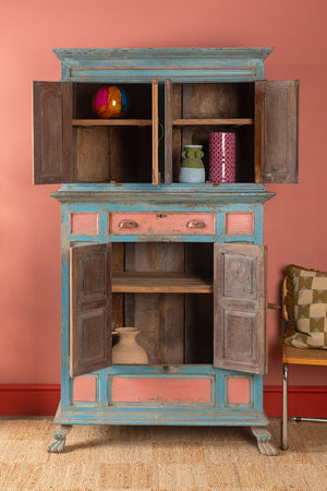 Blue & Pink Vintage Almirah