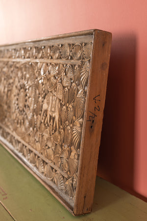 Vintage Carved Wooden Panel