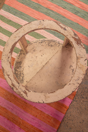 Vintage Cream Circular Side Table