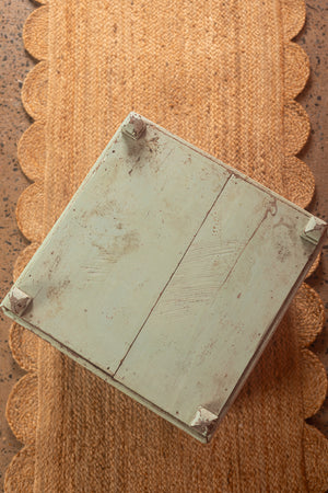 Pale Turquoise Vintage Jali Side Cabinet