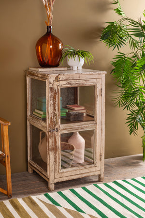 Cream Vintage Display Cabinet