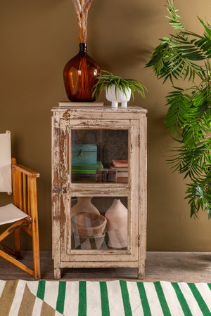 Cream Vintage Display Cabinet