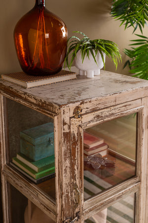 Cream Vintage Display Cabinet