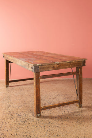 Vintage Wooden Folding Table