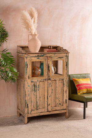 Cream Vintage Glazed Cabinet