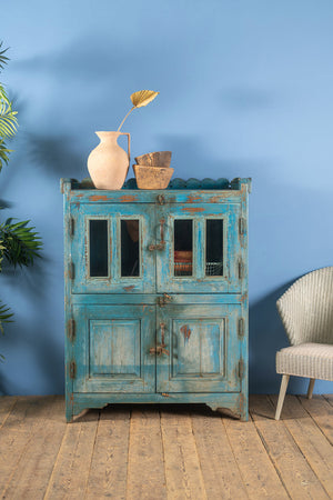 Pale Blue Vintage Cupboard