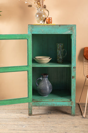 Turquoise Vintage Side Cabinet
