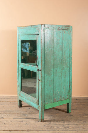 Turquoise Vintage Side Cabinet