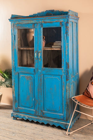 Bright Blue Vintage Cabinet