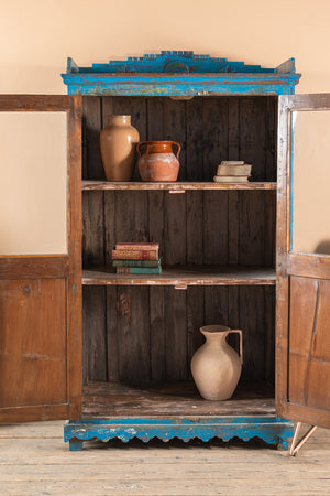 Bright Blue Vintage Cabinet