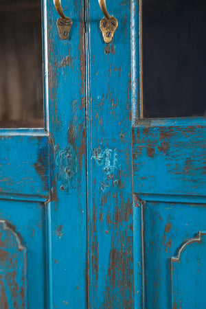 Bright Blue Vintage Cabinet