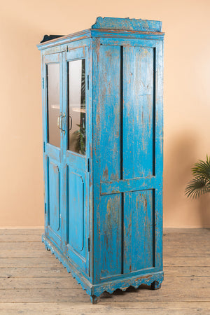 Bright Blue Vintage Cabinet