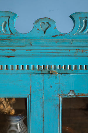 Vintage Blue Glazed Almirah