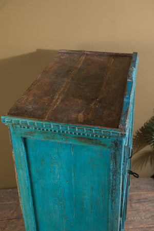 Vintage Blue Glazed Cabinet