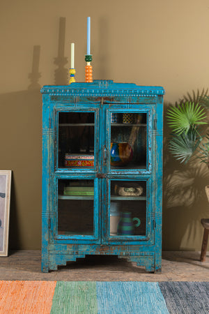 Vintage Blue Glazed Cabinet