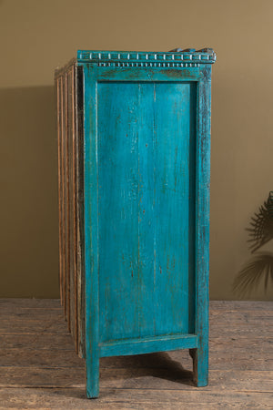 Vintage Blue Glazed Cabinet