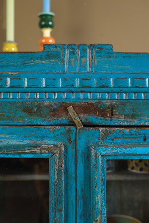 Vintage Blue Glazed Cabinet