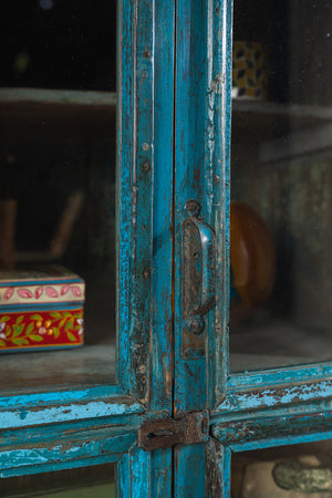 Vintage Blue Glazed Cabinet
