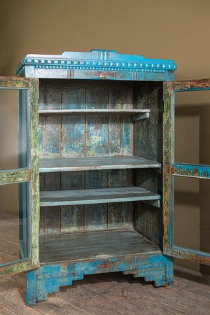 Vintage Blue Glazed Cabinet