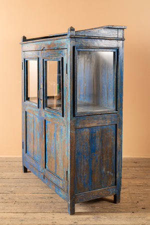 Vintage Blue Display Cabinet
