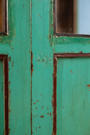 Turquoise Vintage Display Cabinet